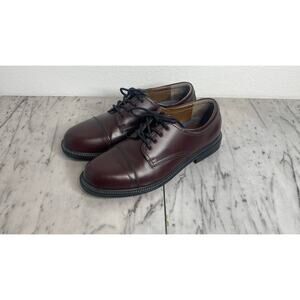 Dockers Men’s 10W Brown Leather Cap Toe Oxford Dress Shoes